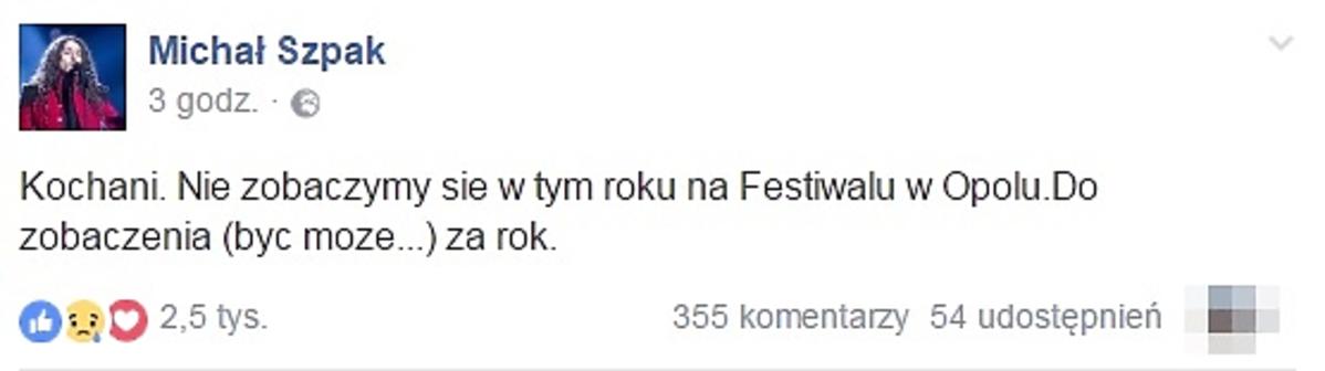 Wpis Michała Szpaka