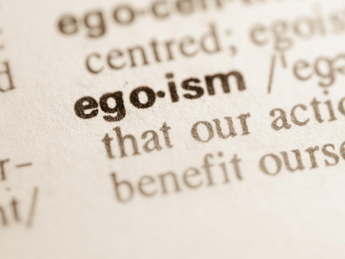 wydrukowane w słowniku słowo 'egoism' definicja 