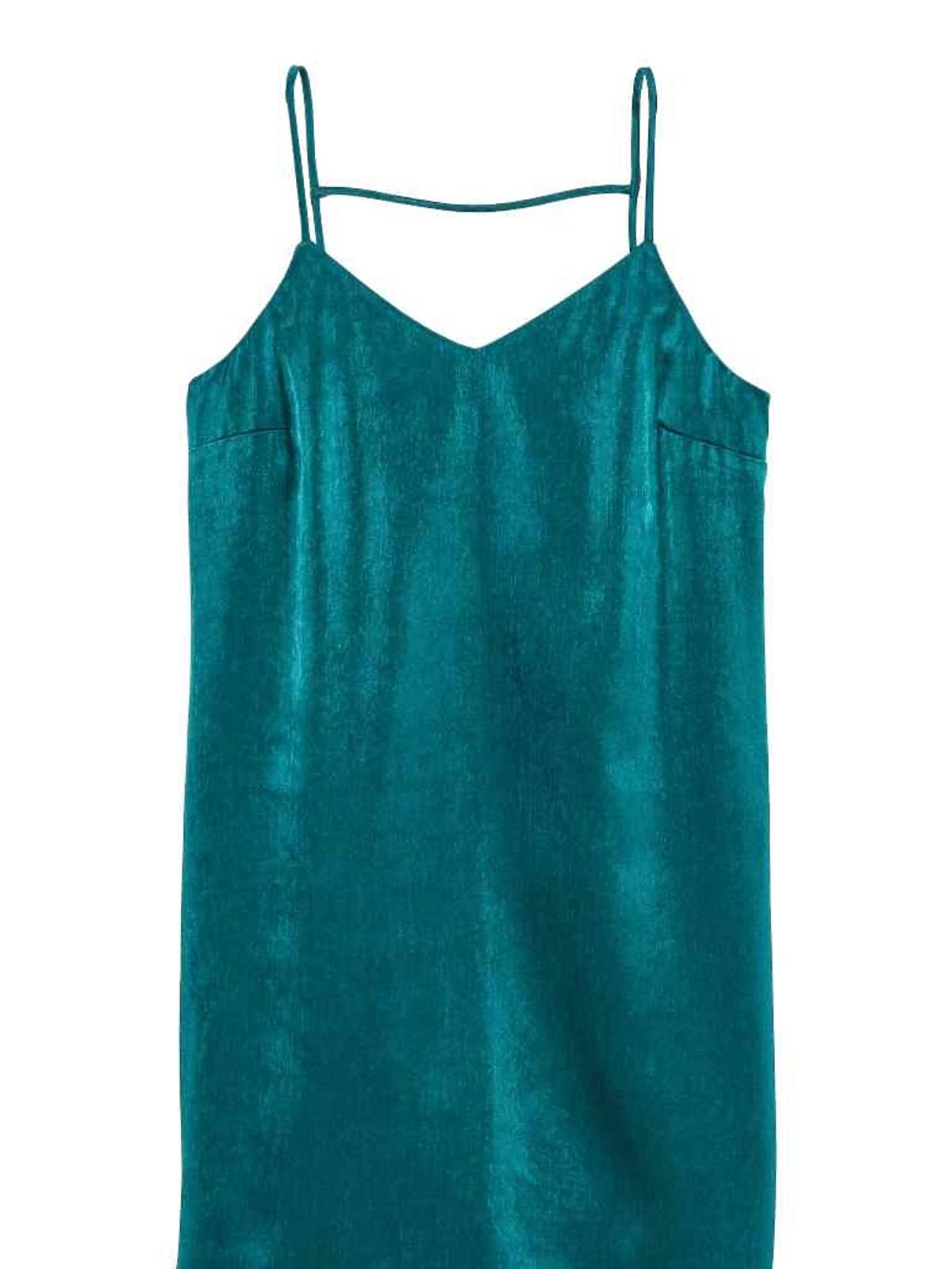 Wyprzedaże H&M zima 2016 - przeceny do 100 zł: Satynowa sukienka 27,90 PLN (było: 39,90 PLN)