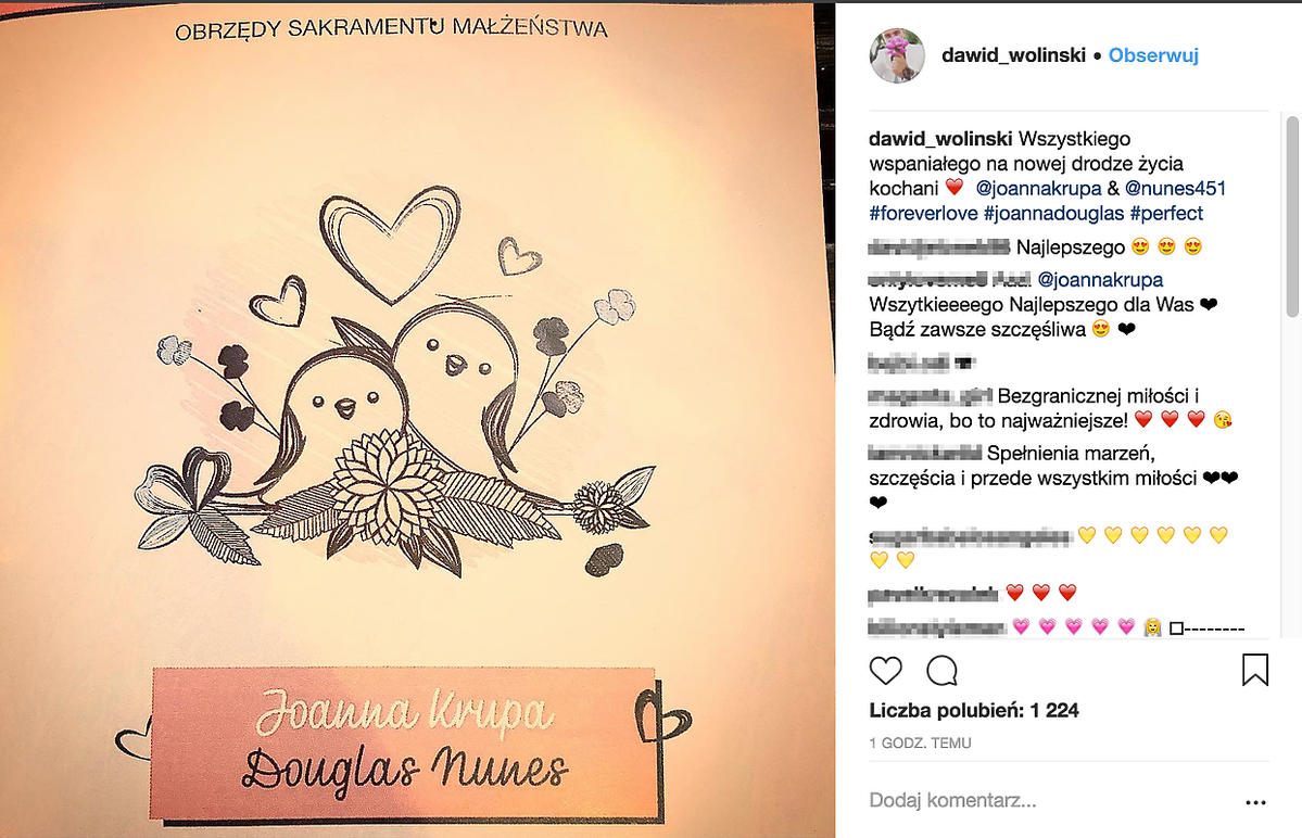 Zaproszenie Joanna Krupa ślub