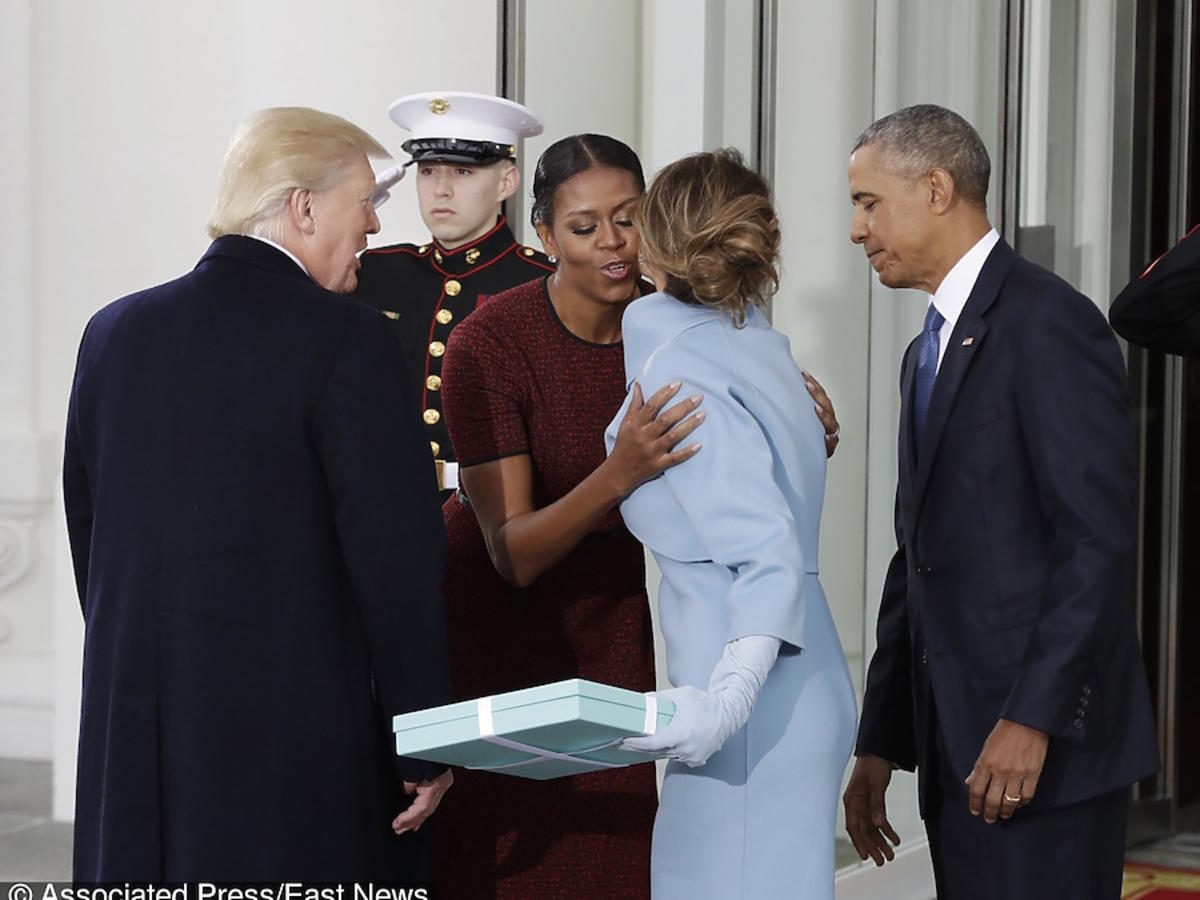 Zaprzysiężenie Trumpa na prezydenta - Barack Obama i Michelle Obama, Donald Trump i Melania Trump