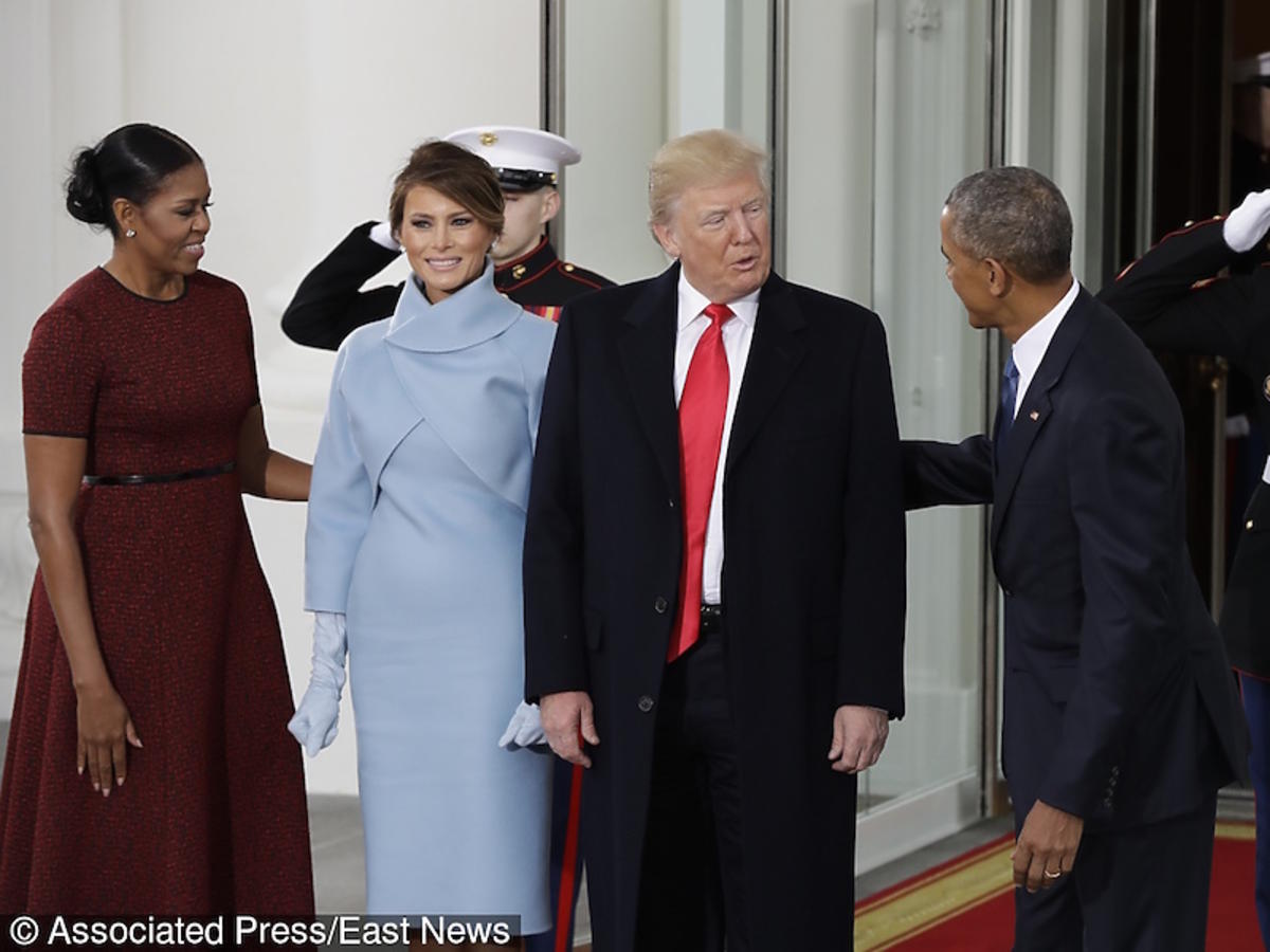 Zaprzysiężenie Trumpa na prezydenta - Barack Obama i Michelle Obama, Donald Trump i Melania Trump