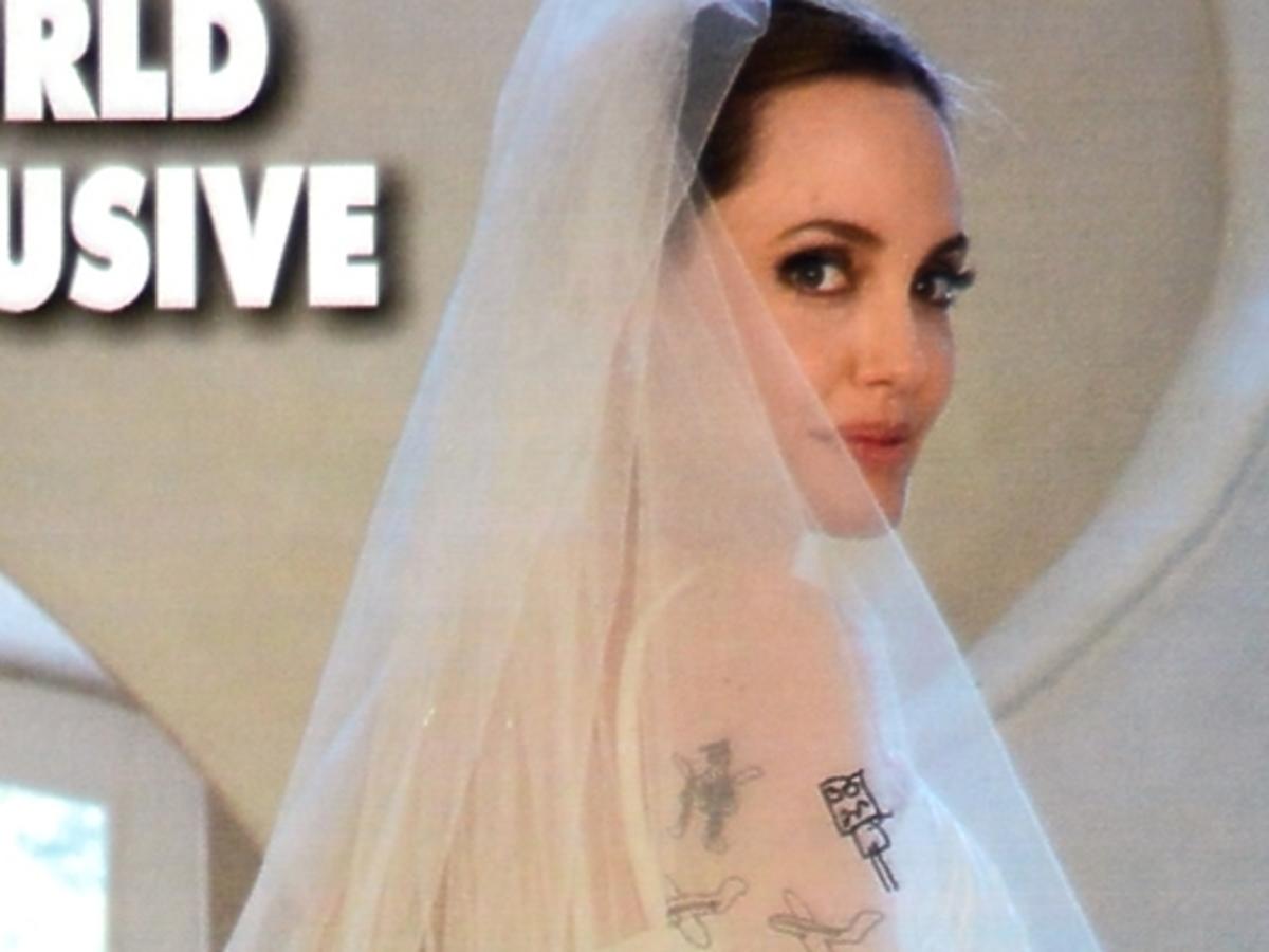 Żarty z sukni ślubnej Angeliny Jolie