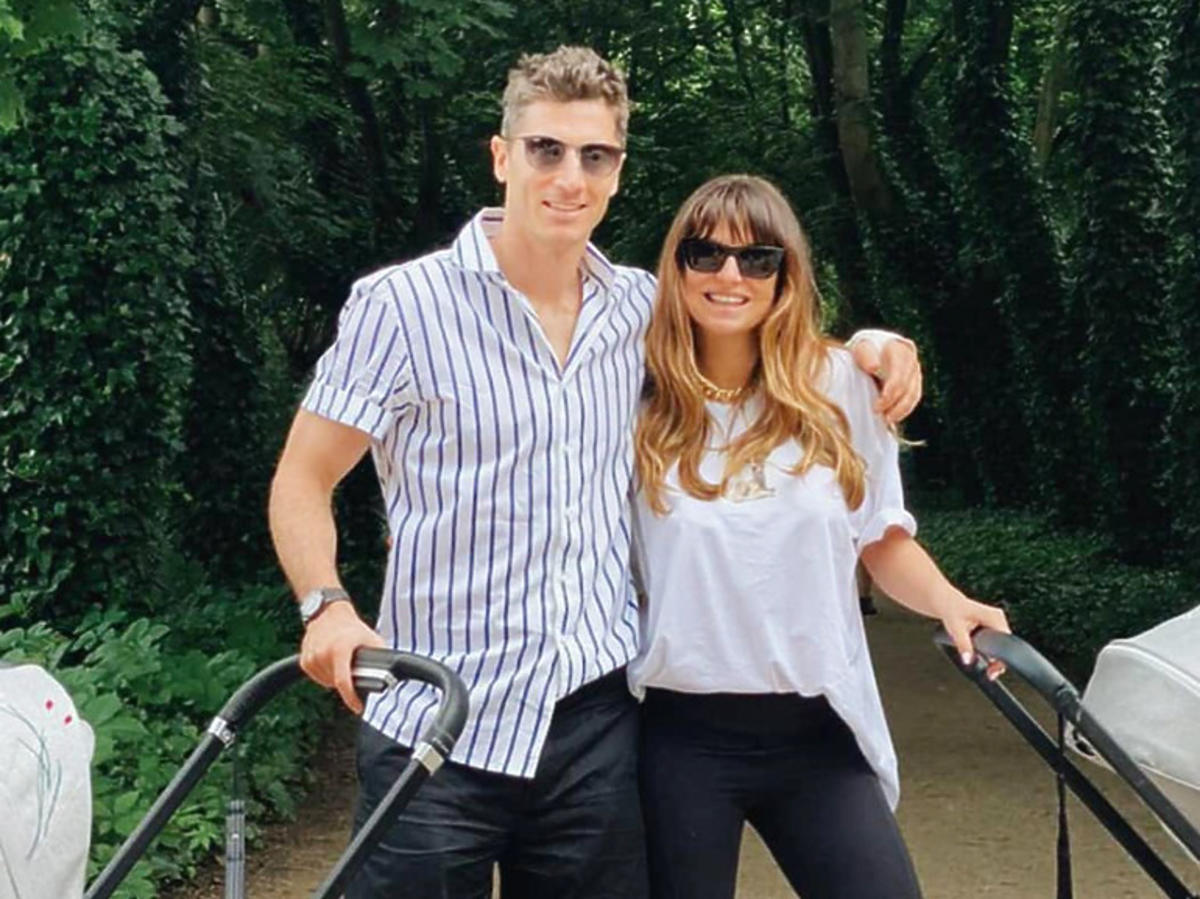Anna Lewandowska w czarnych szortach biker