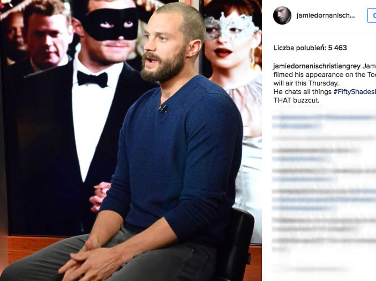 Jamie Dornan w nowej fryzurze u Ellen