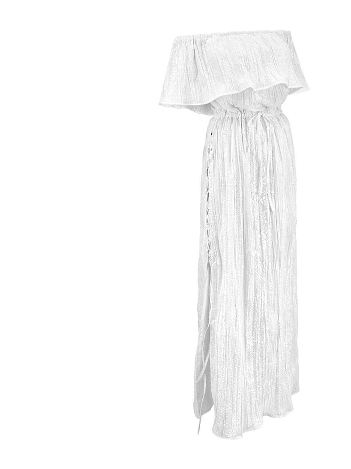 MARLU biała, asymetryczna sukienka z kwiatowym wzorem 1190 zł
