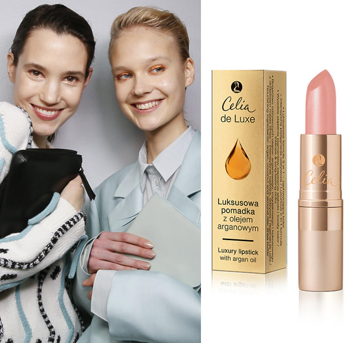 Modelki w naturalnym makijażu i szminka Celia de Luxe