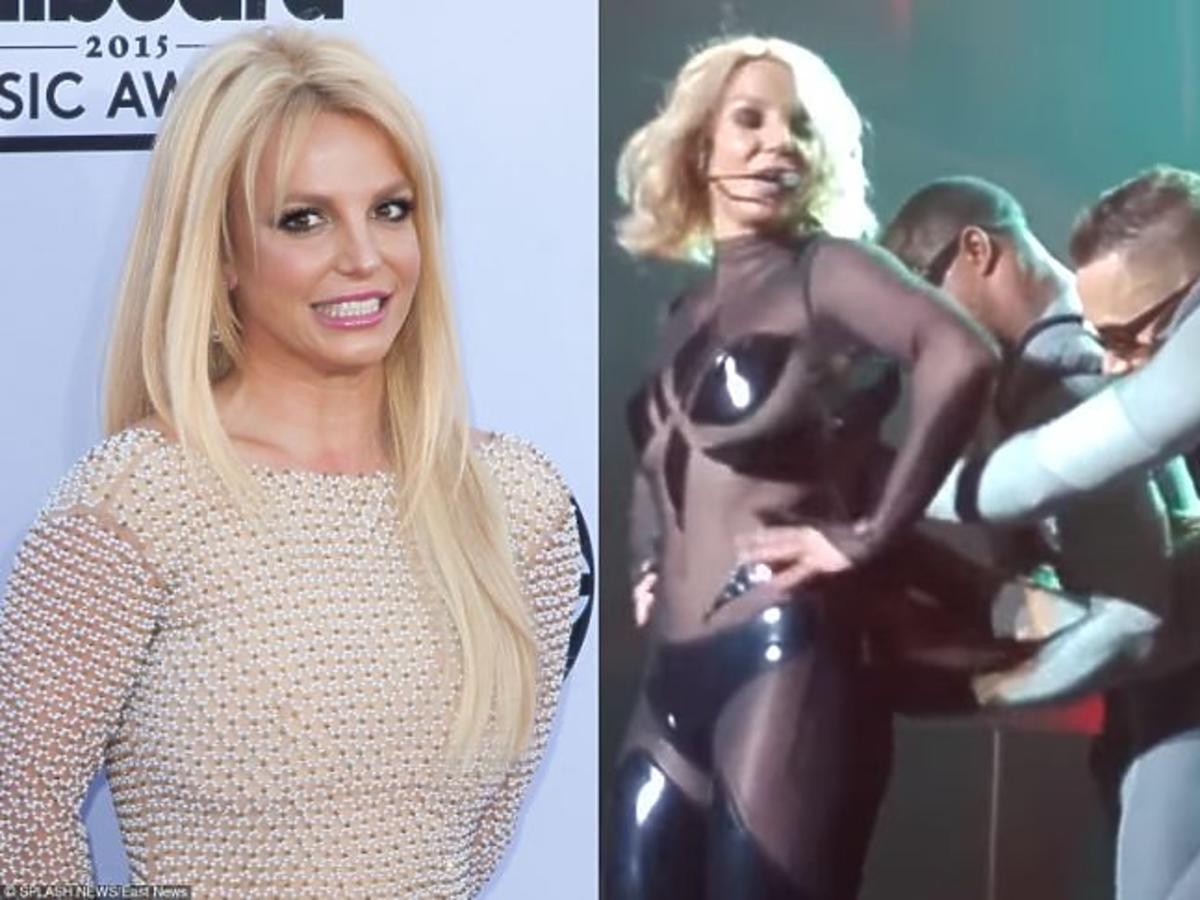 Britney Spears w złotej sukience, Britney Spears w czarnym kostiumie
