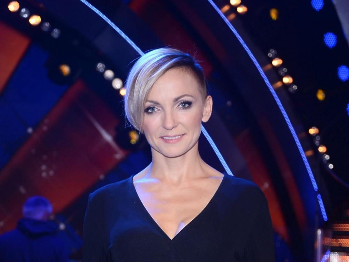 Anna Wyszkoni na planie programu Taniec z gwiazdami