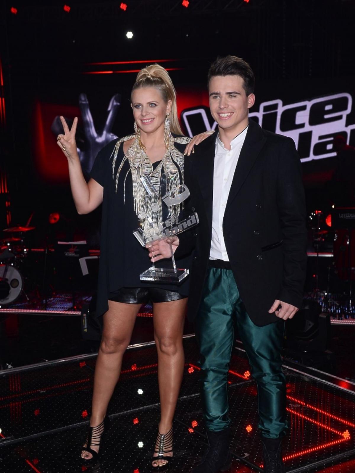 Marysia Sadowska, Krzysztof Iwaneczko cieszą się ze zwycięstwa w The Voice of Poland