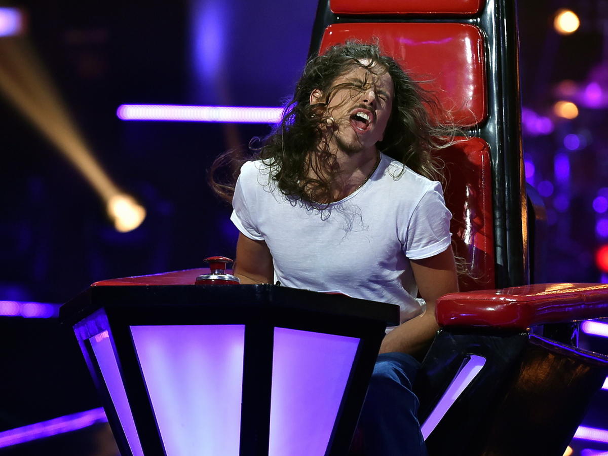 The Voice of Poland 8 - Michał Szpak na planie show